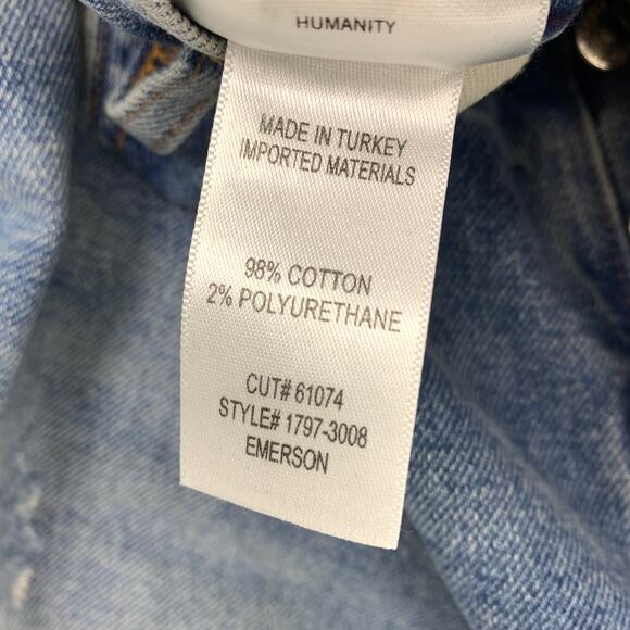 Citizens Of Humanity Emerson Slim Boyfriend Jean Size 28 Meadow Wash Distressed - Picture 9 of 10